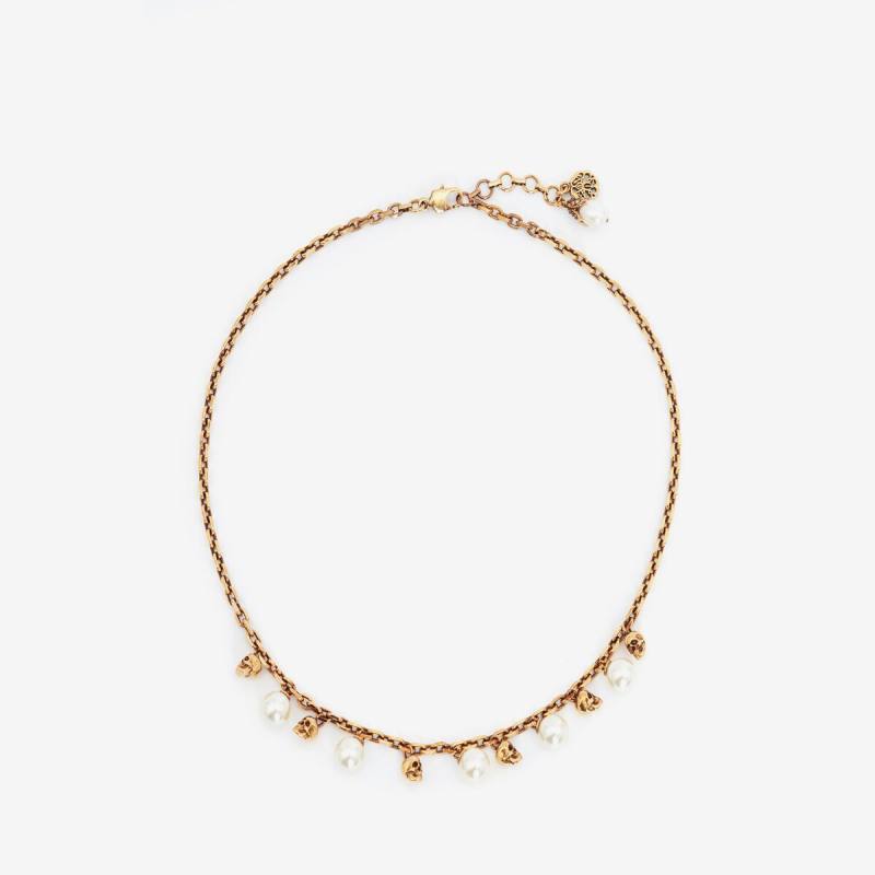 ALEXANDER MCQUEEN - Pearly Skull Necklace - Item 667544J160Z4040